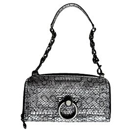 Jimmy Choo Leather Clutch Grey Grey