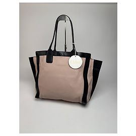 Chloé Bolsa de couro vintage Chloe preta rosa Preto