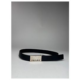 Vintage Prada Leder Gürtel Schwarz Schwarz