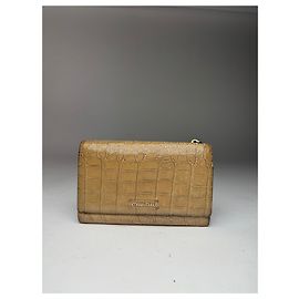 Vintage Miu Miu Leather Wallet beige White