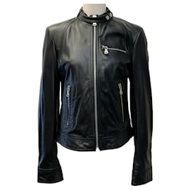 Dolce & Gabbana-Dolce & Gabbana Black Leather Biker Jacket-Black