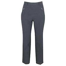 Maison Martin Margiela- Maison Margiela Slim-Fit Cropped Trousers in Grey Polyester -Grey