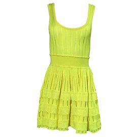 Abito Mini Crinoline Alaïa in Viscosa Gialla Giallo