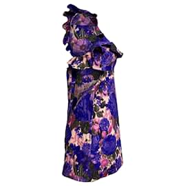 Zimmermann- Zimmermann Floral Printed Mini Dress in Multicolor Linen-Multiple colors