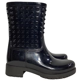 Botas de lluvia Rockstud Valentino Garavani en goma negra Negro