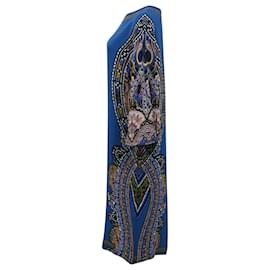 Etro- Etro Printed 3/4 Sleeve Midi Dress in Multicolor Silk-Multiple colors