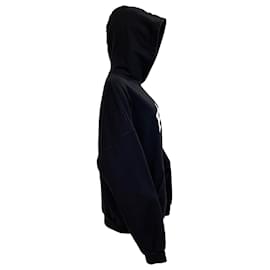 Balenciaga-Balenciaga Wide Fit Hoodie in Black Cotton-Black