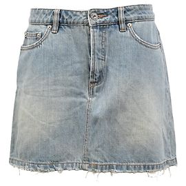 Falda Mini A-Line en Denim de Algodón Azul de Marc by Marc Jacobs Azul Azul claro