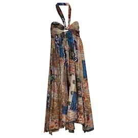 Zimmermann- Zimmermann Devi Paisley Halter Neck Midi Dress in Multicolor Silk-Multiple colors