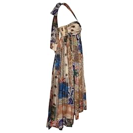 Zimmermann- Zimmermann Devi Paisley Halter Neck Midi Dress in Multicolor Silk-Multiple colors