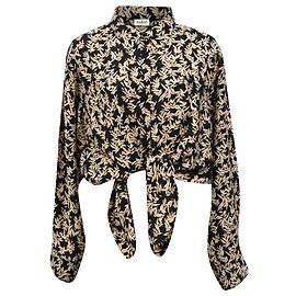 Ba&Sh Printed Tie Front Blouse in Multicolor Viscose Multiple colors