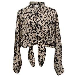 Blouse imprimée à nouer devant Ba&Sh en viscose multicolore Multicolore