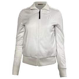 Fendi-Fendi Track Jacket in White Cotton-White,Cream