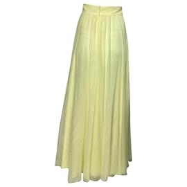 Zimmermann- Zimmermann Tulle Maxi Skirt in Yellow Polyamide-Yellow