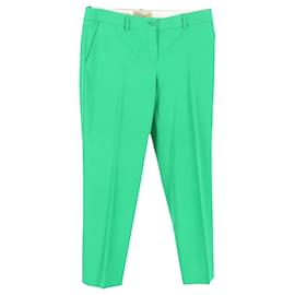 Michael Kors- Michael Kors Straight-Leg Trousers in Green Cotton-Green