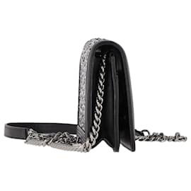 Chanel- Chanel Old Medium Boy Beaded Shoulder Bag in Black Calf Leather-Black