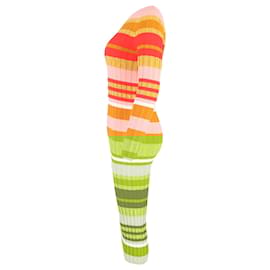 Autre Marque- Stine Goya Jeannie Striped Knitted Midi Dress in Multicolor Viscose-Multiple colors