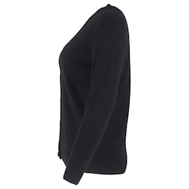 Prada- Prada Buttoned Cardigan in Black Wool-Black