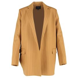 Joseph- Joseph Jules Striped Open Blazer in Brown Wool-Brown,Red