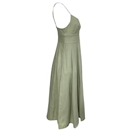 Zimmermann- Zimmermann Dancer Picnic Midi Dress in Green Cotton-Green