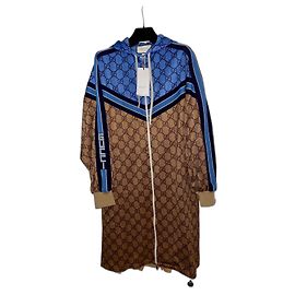 Gucci GG Technical Jersey Jacke Braun Braun