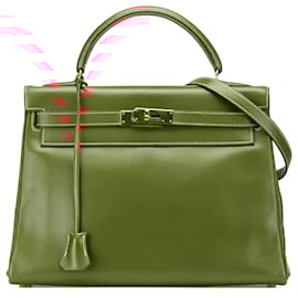 Hermès-Hermès Red Box Calf Kelly Retourne 32-Red