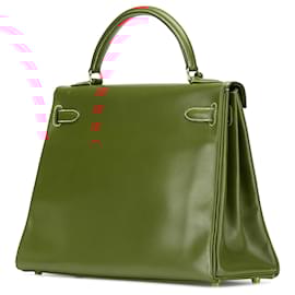 Hermès-Hermès Red Box Calf Kelly Retourne 32-Red