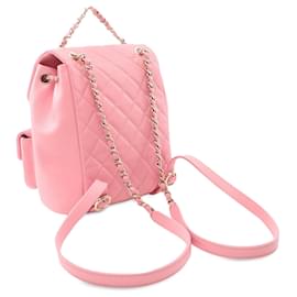 Chanel-Chanel Pink Medium Quilted Lambskin Duma Pockets Drawstring Backpack-Pink