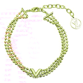 Louis Vuitton-Louis Vuitton Gold Gold Plated Brasserie Essential V Bracelet-Golden
