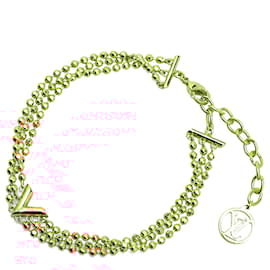 Louis Vuitton-Louis Vuitton Gold Gold Plated Brasserie Essential V Bracelet-Golden