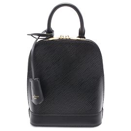 Louis Vuitton Black Epi Alma Backpack Black