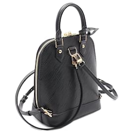 Louis Vuitton-Louis Vuitton Black Epi Alma Backpack-Black