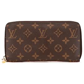 Louis Vuitton-Louis Vuitton Brown Monogram Zippy Long Wallet-Brown