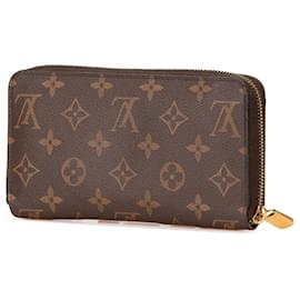Louis Vuitton-Louis Vuitton Brown Monogram Zippy Long Wallet-Brown