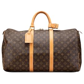 Louis Vuitton-Louis Vuitton Brown Monogram Keepall 50-Brown