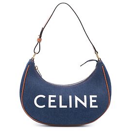 Céline Bolsa de Ombro Ava em Denim Azul Celine Azul