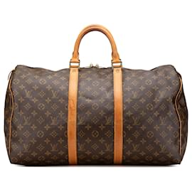 Louis Vuitton-Louis Vuitton Brown Monogram Keepall 50-Brown