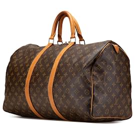 Louis Vuitton-Louis Vuitton Brown Monogram Keepall 50-Brown