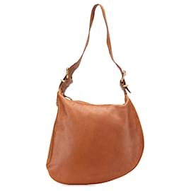 Fendi-Fendi Brown Leather Oyster Shoulder Bag-Brown,Camel