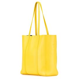 Balenciaga-Balenciaga Yellow Leather Everyday XS Satchel-Yellow