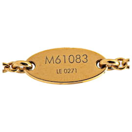 Louis Vuitton-Louis Vuitton Gold Gold Plated Essential V Necklace-Golden