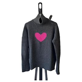 Zadig & Voltaire-"Alma We Heart" Zadig & Voltaire in wool-Grey