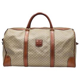Céline Bolsa de viagem Boston Duffel Triomphe da Celine Macadam Bege