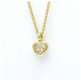 Collar en forma de corazón Happy Diamond de Chopard Dorado