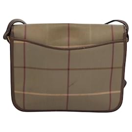 Autre Marque-Burberrys Nova Check Shoulder Bag Canvas Beige Gold Auth bs23438-Beige,Golden