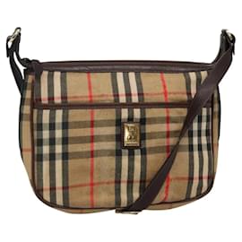 Autre Marque-Burberrys Nova Check Shoulder Bag Canvas Beige Auth ti2850-Beige