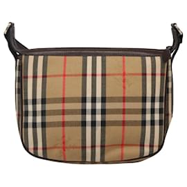 Autre Marque-Burberrys Nova Check Shoulder Bag Canvas Beige Auth ti2850-Beige