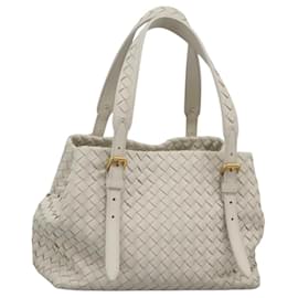 Autre Marque-BOTTEGA VENETA INTRECCIATO Hand Bag Leather White Auth PP346-White