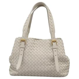 Autre Marque-BOTTEGA VENETA INTRECCIATO Hand Bag Leather White Auth PP346-White