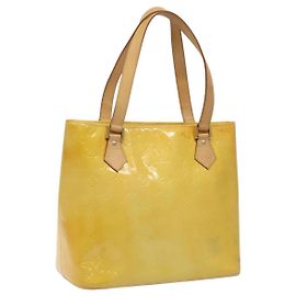 LOUIS VUITTON Monogram Vernis Houston Handtasche Grau M91053 LV Auth BA339 Grau